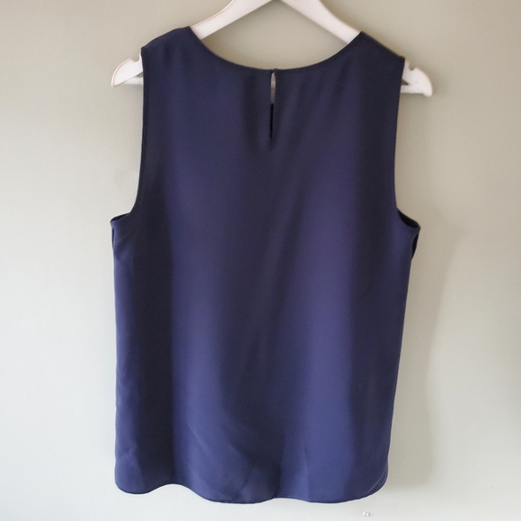 NWOT J. Crew 10 Modern Contemporary Glam Metallic Chevron Wool Sleeveless Top - Picture 9 of 13